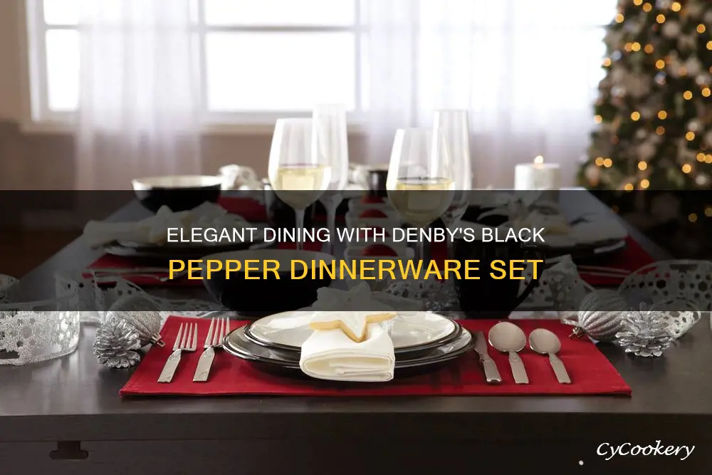 denby black pepper dinnerware set 16 pc