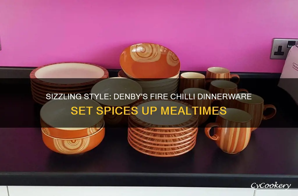 denby dinnerware fire chilli 12 piece set