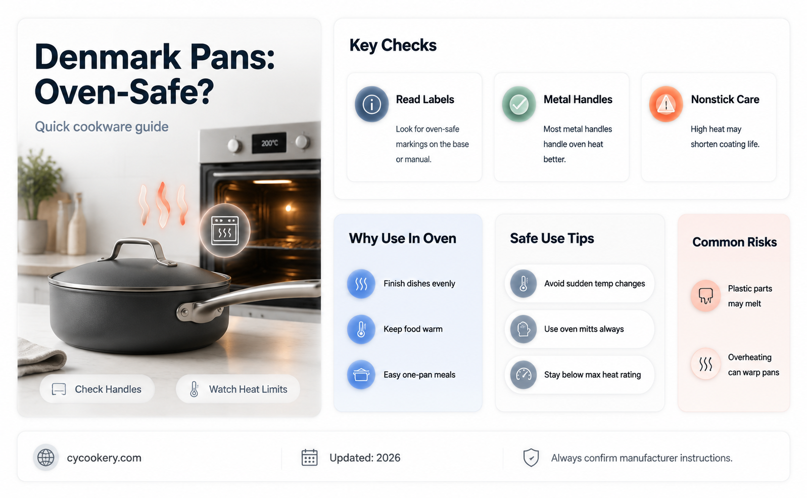 are denmark pans oven safe