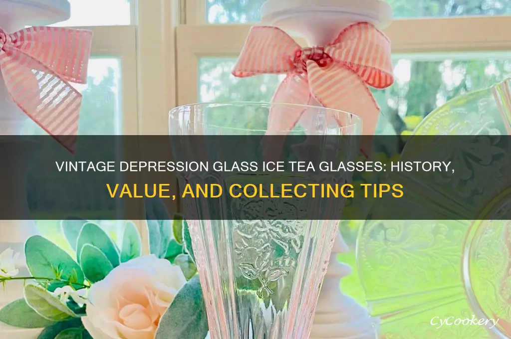 depression glass ice tea glasses