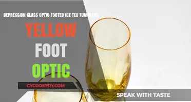 Vintage Yellow Optic Footed Depression Glass Ice Tea Tumblers