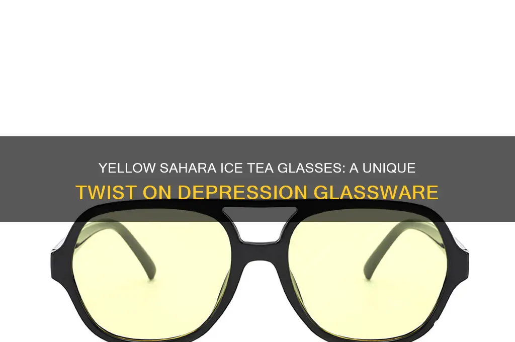 depression yellow sahara ice tea glasses