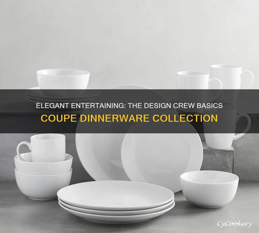 design crew basics coupe dinnerware 16-piece place setting