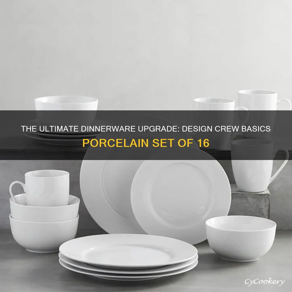 design crew basics porcelain dinnerware set of 16