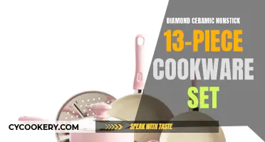 Sparkling Kitchenware: The Diamond Ceramic Nonstick 13-Piece Cookware Set