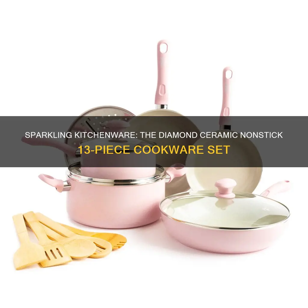 diamond ceramic nonstick 13-piece cookware set