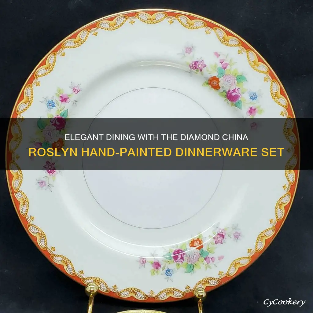 diamond china roslyn hand painted dinnerware set