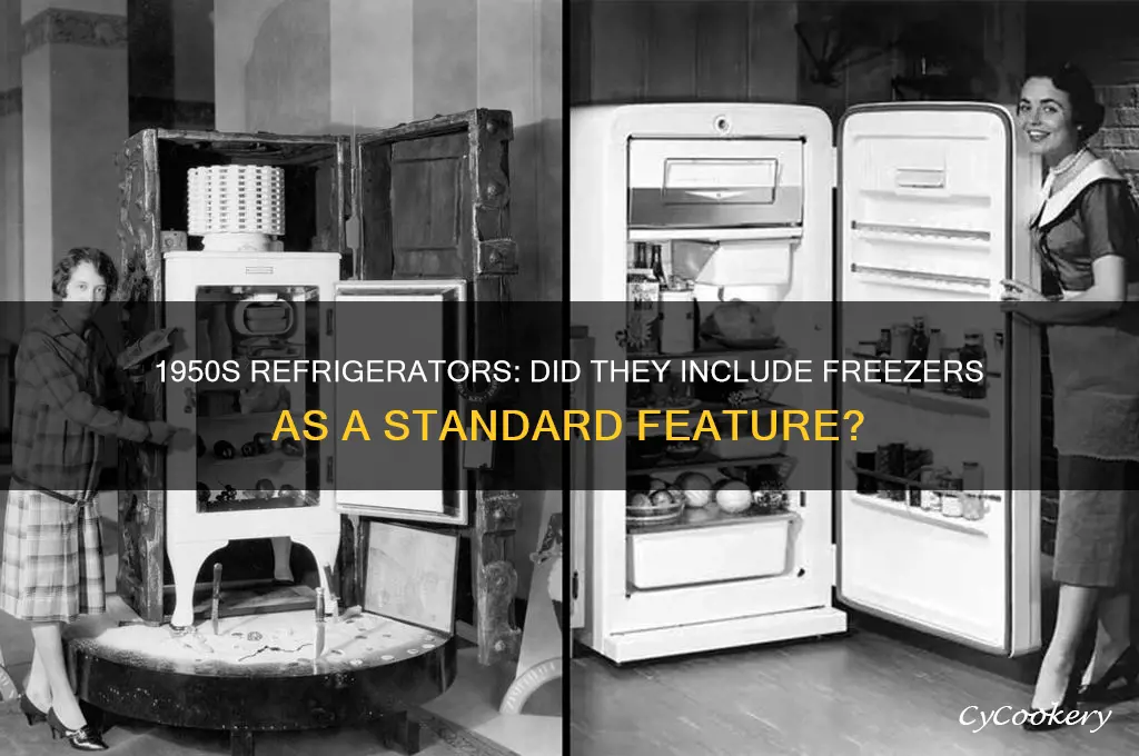 did refrigerators have freezers in the 50s