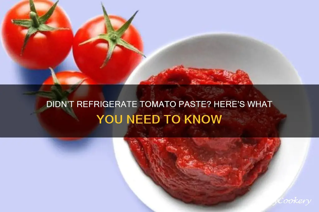 didn t refrigerate tomato paste after opening