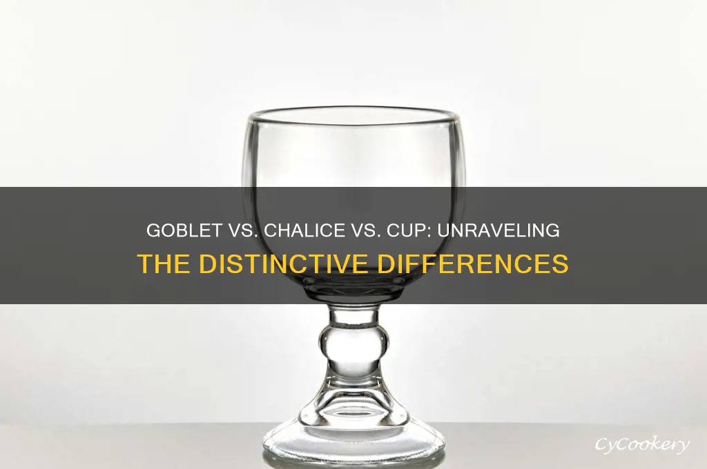 difference between goblet and chalice and cup