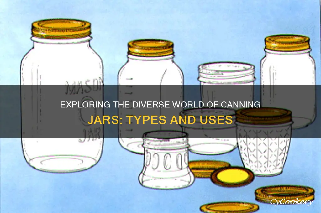 different kinds of canning jars