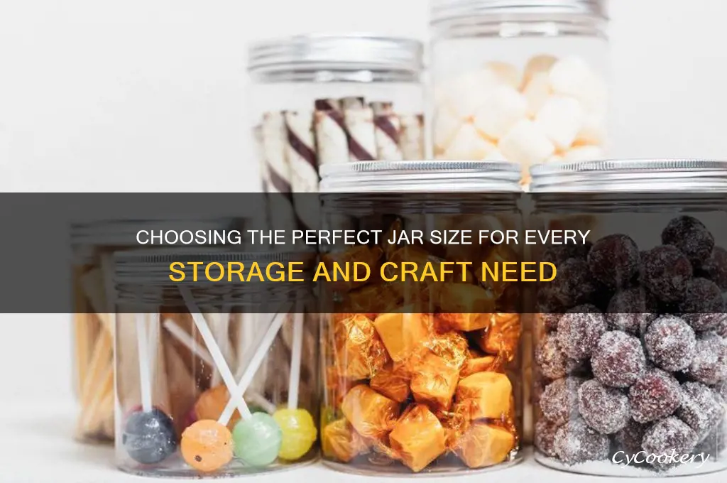 different size jars