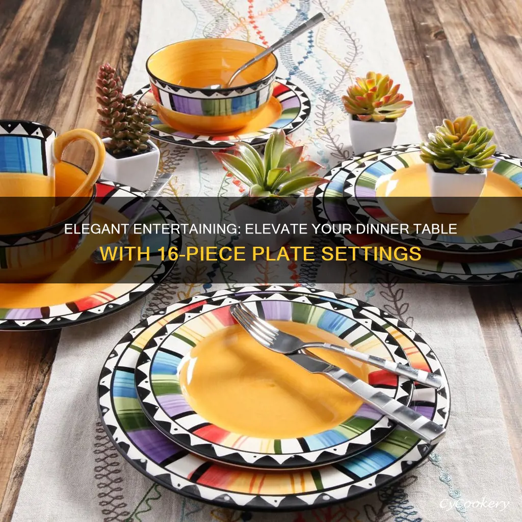 dinnerware 16 pc plate settings