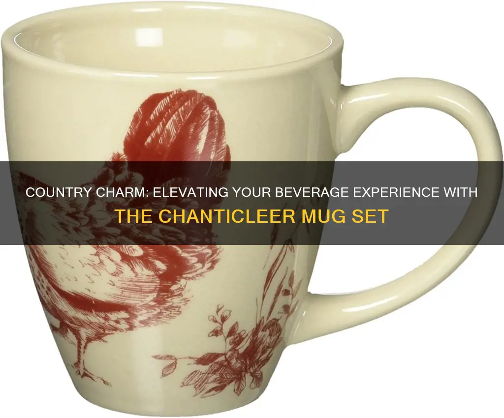 dinnerware chanticleer country 4-piece stoneware mug set