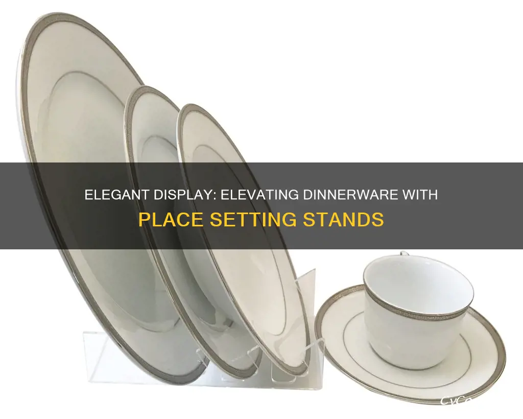 dinnerware place setting display stand