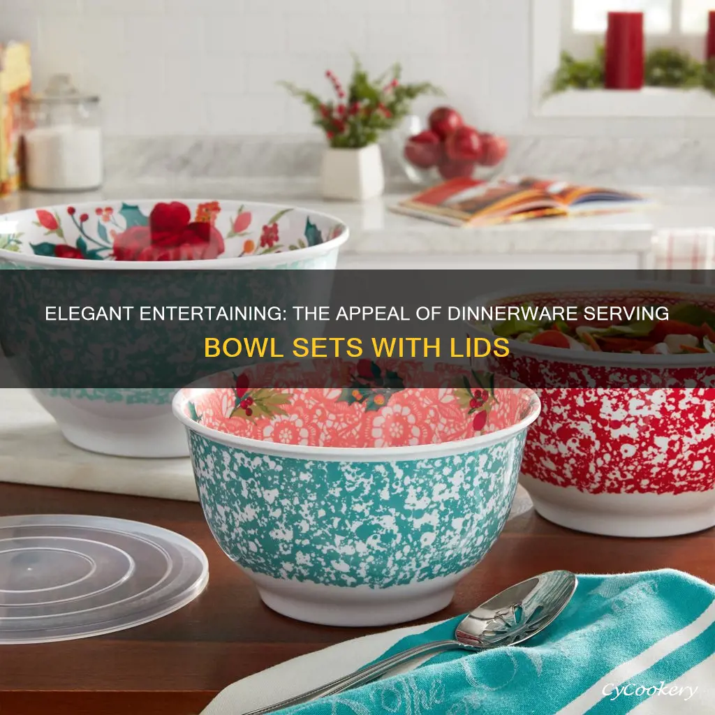 dinnerware serving bowl set with lids