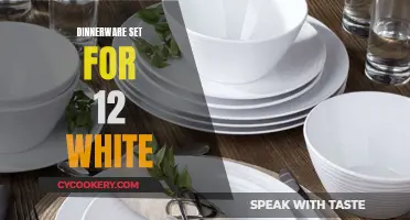 Elegant White Dinnerware Set for a Dozen