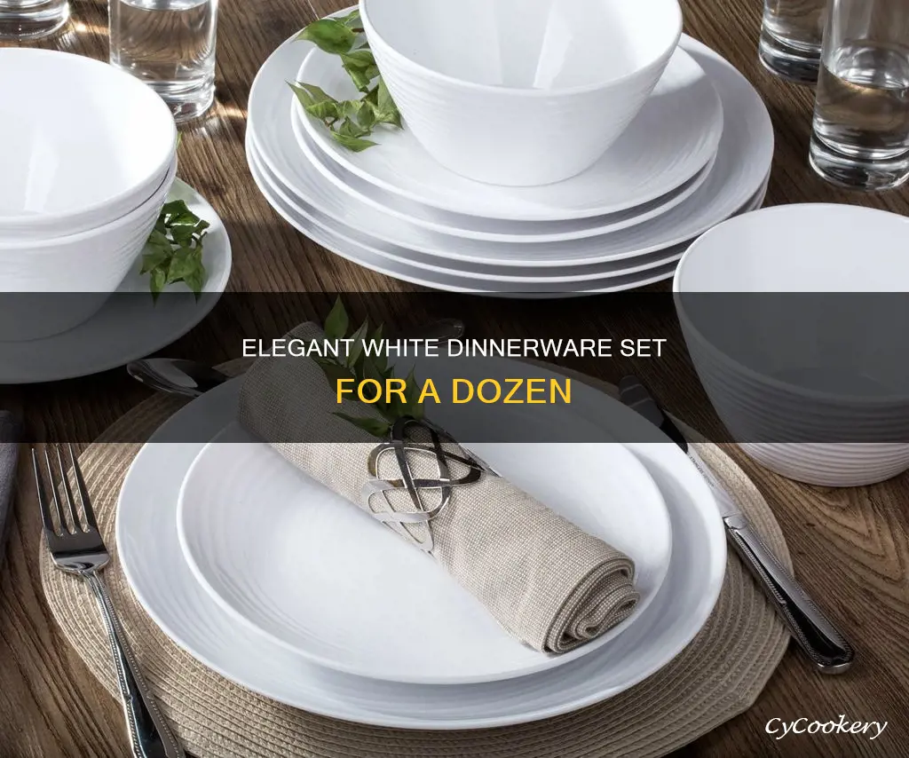 dinnerware set for 12 white