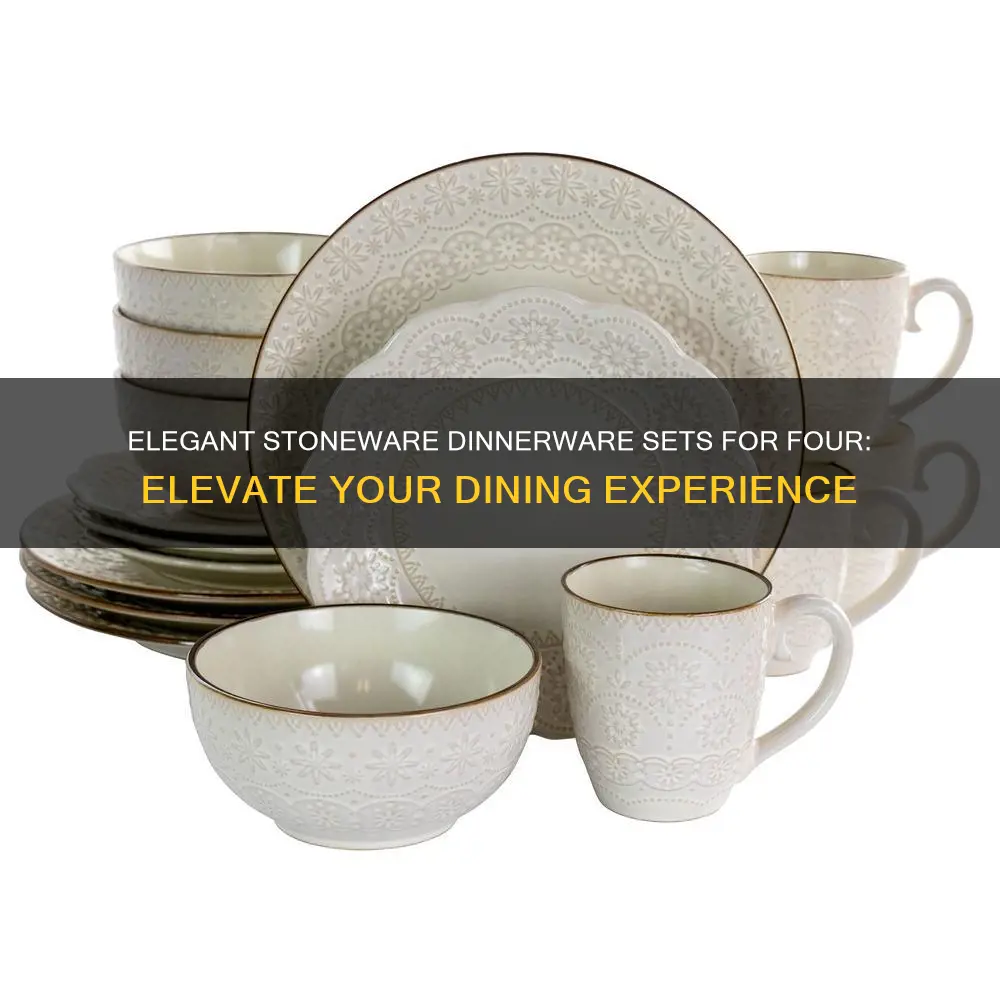 dinnerware set for 4 stoneware