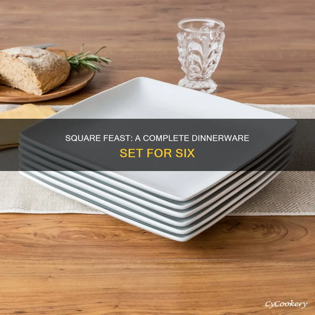 dinnerware set for 6 square