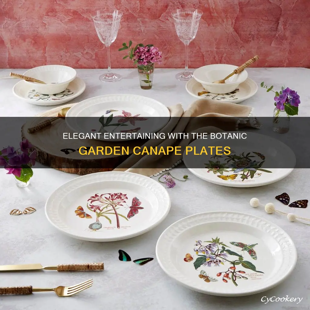 dinnerware set of 4 botanic garden canape plates