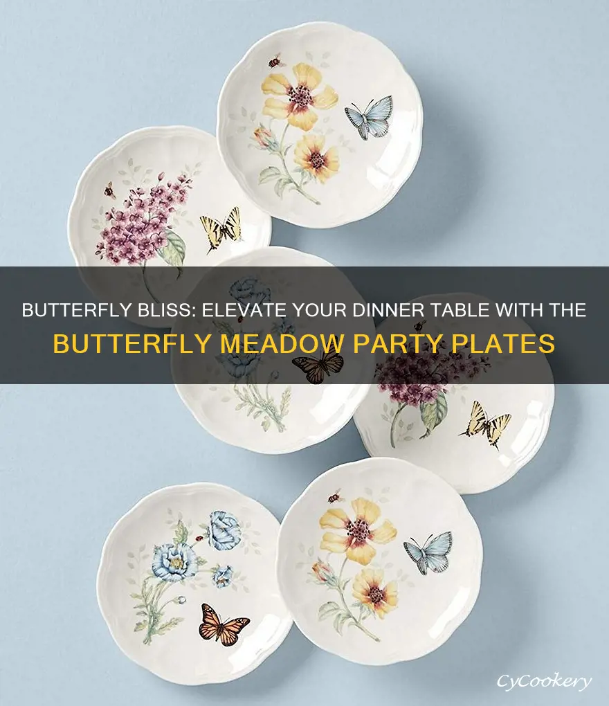 dinnerware set of 6 butterfly meadow party plates