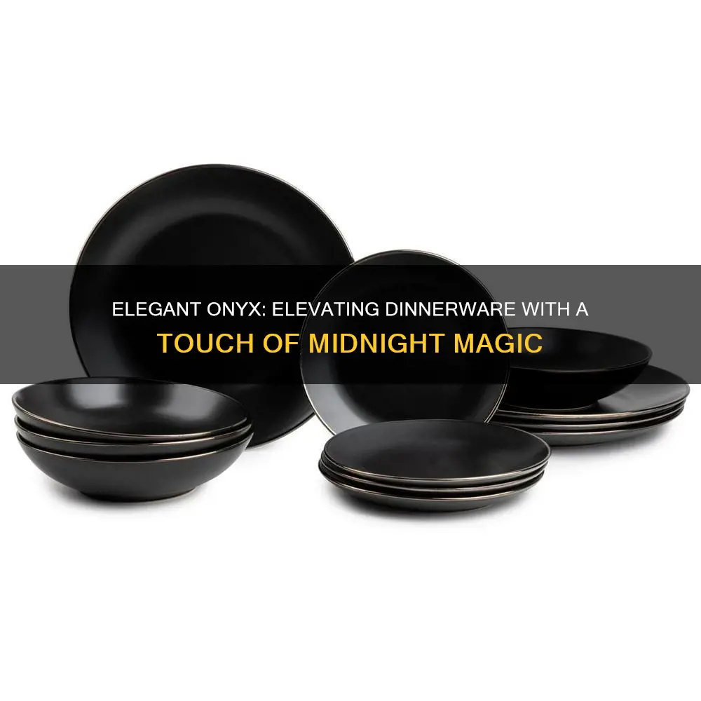 dinnerware set onyx