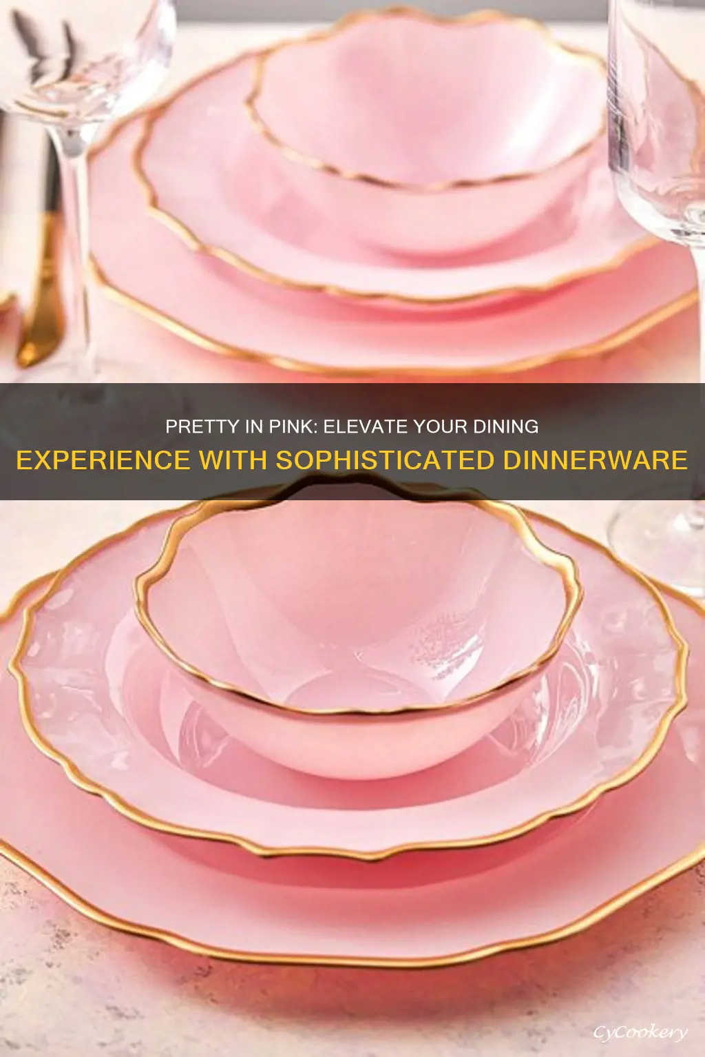 dinnerware set pink