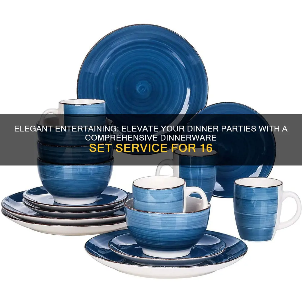 dinnerware set service for 16