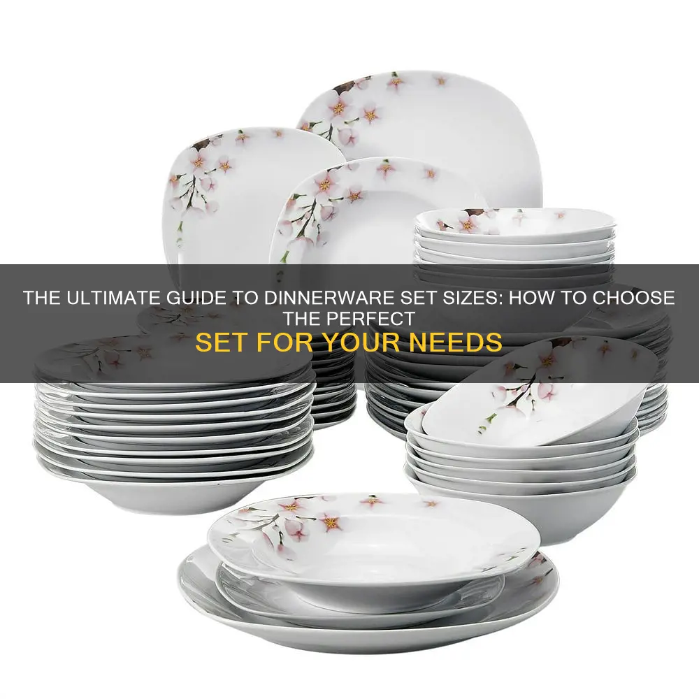 dinnerware set sizes