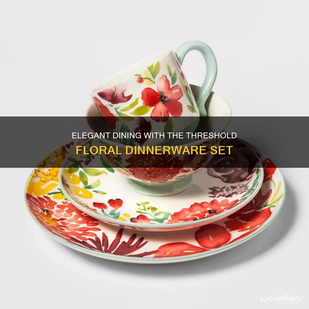 dinnerware set threshold floral