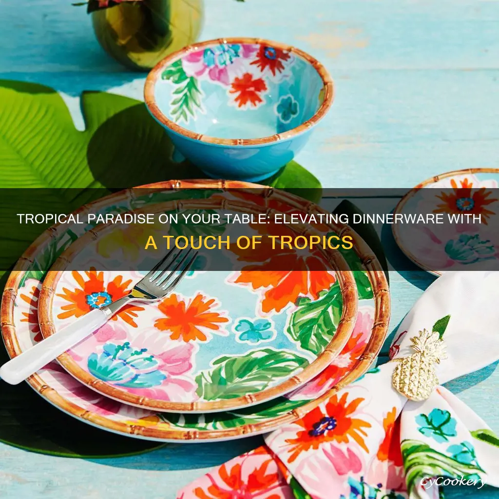 dinnerware set tropical