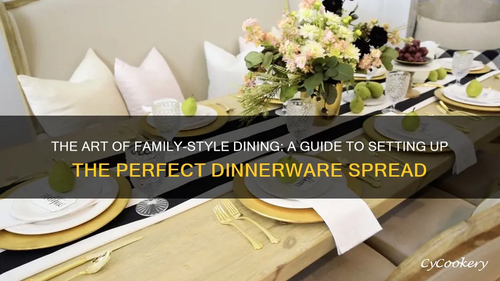 dinnerware set up for family style meals