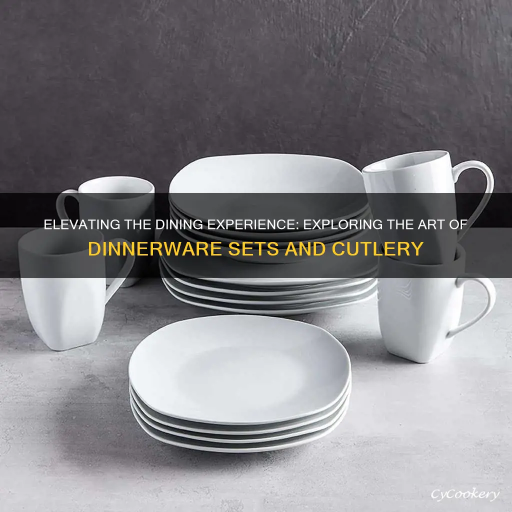 dinnerware sets and cutelery