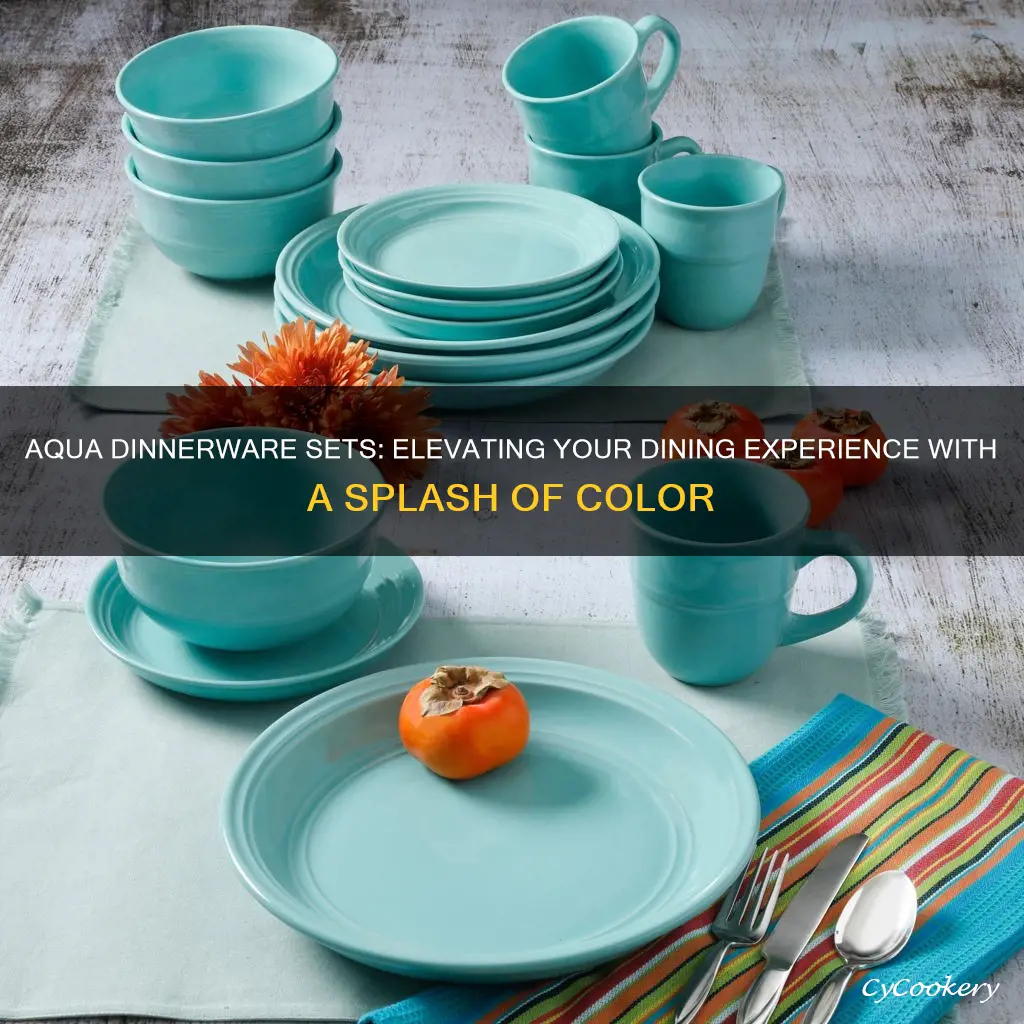 dinnerware sets aqua