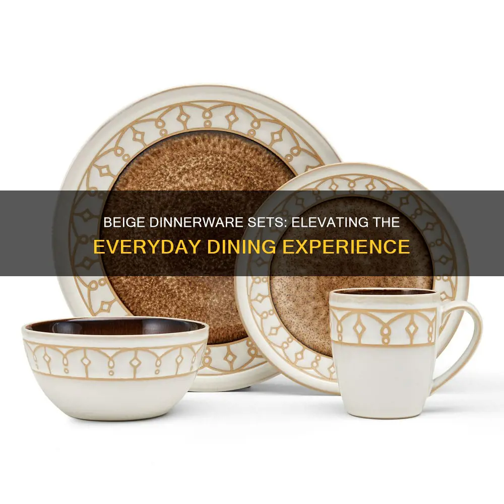 dinnerware sets beige