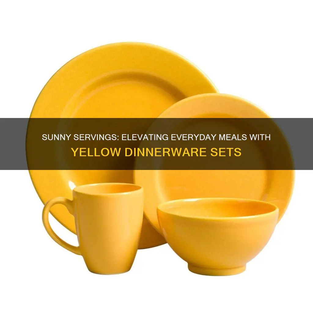 dinnerware sets casual yellow