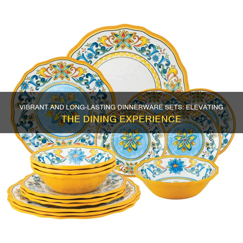 dinnerware sets colorful durable