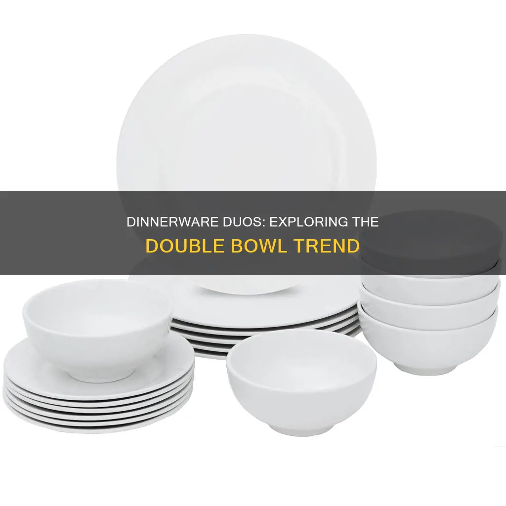 dinnerware sets double bowl