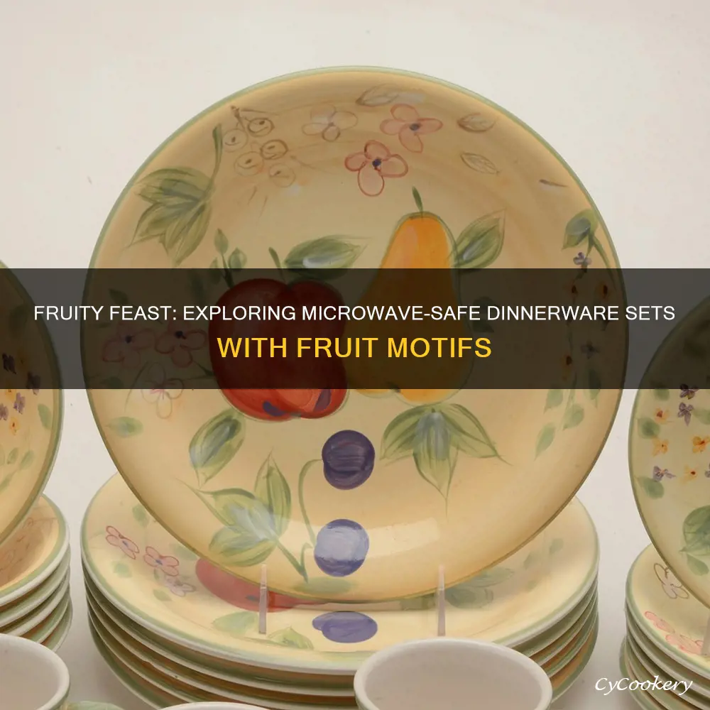 dinnerware sets fruit motif microwave safe