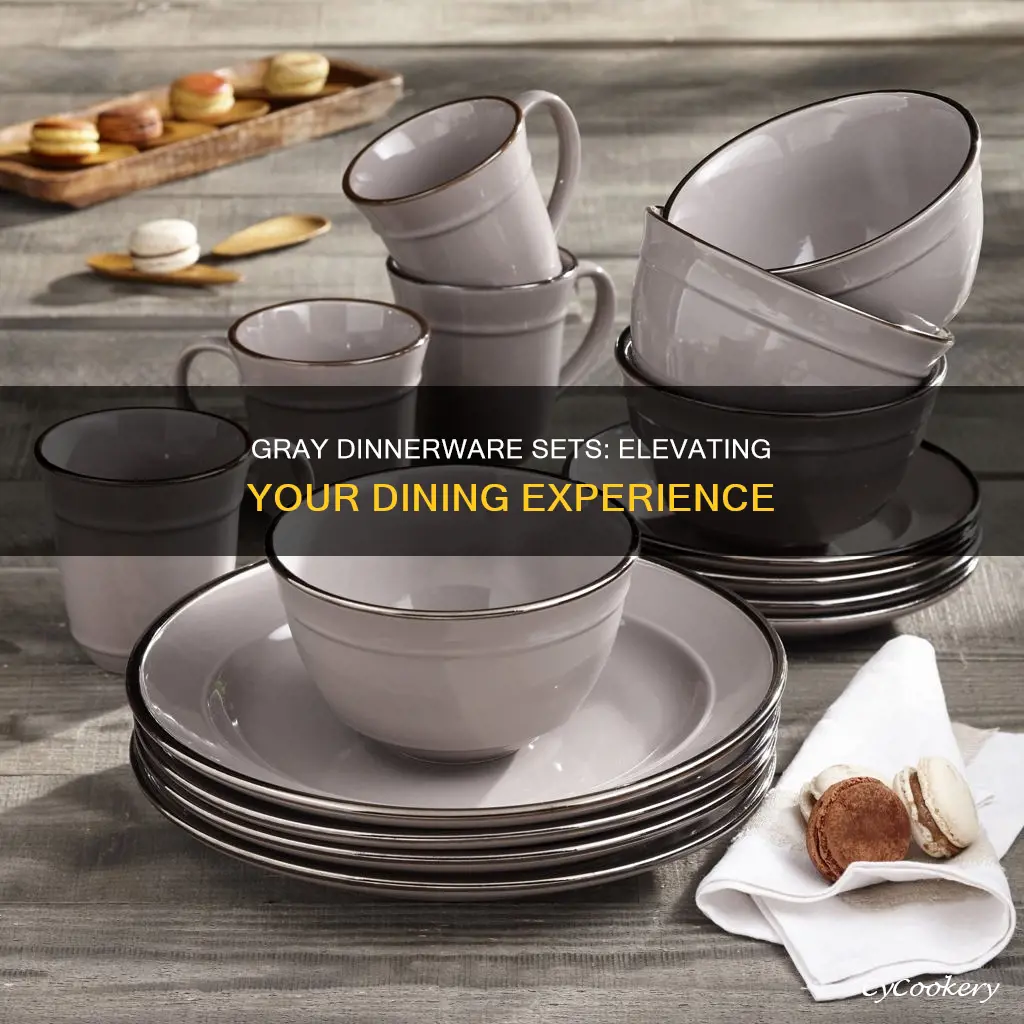 dinnerware sets gray