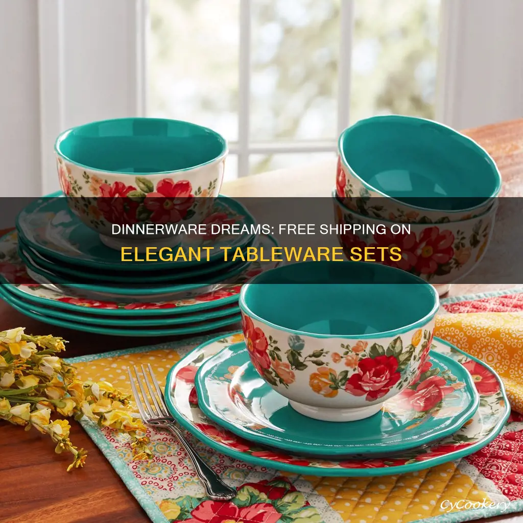 dinnerware sets on sale free shipping