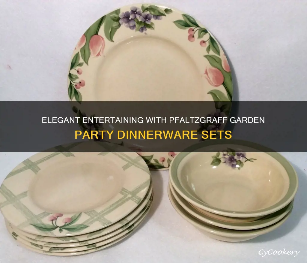 dinnerware sets pfaltzgraff garden party