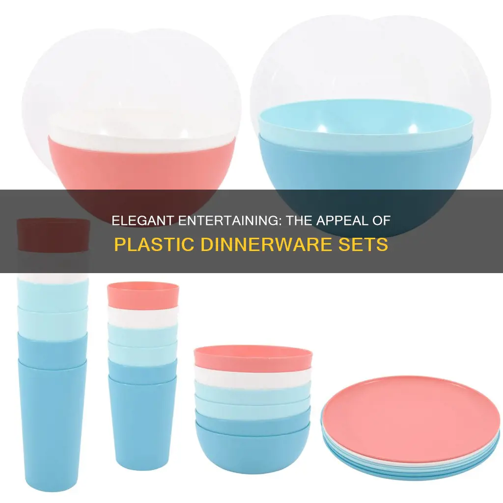 dinnerware sets plastic plates