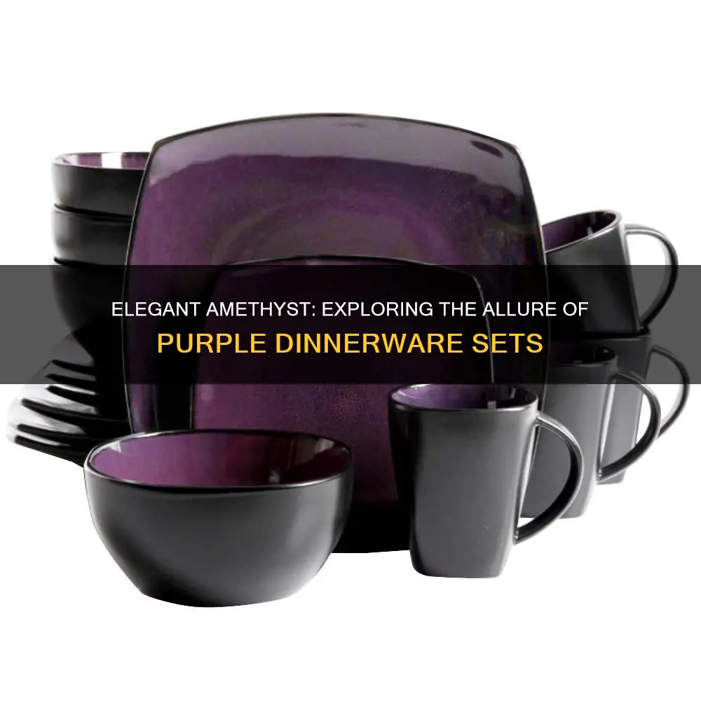 dinnerware sets purple