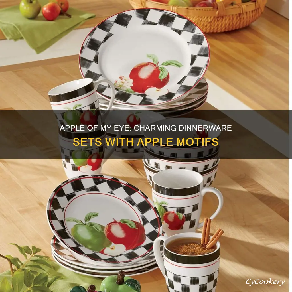 dinnerware sets with apple design