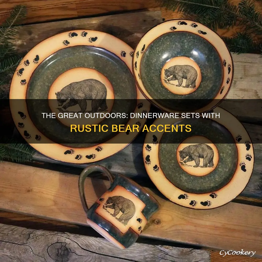 dinnerware sets with bears