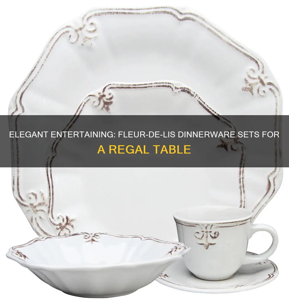 dinnerware sets with fleur dis leis