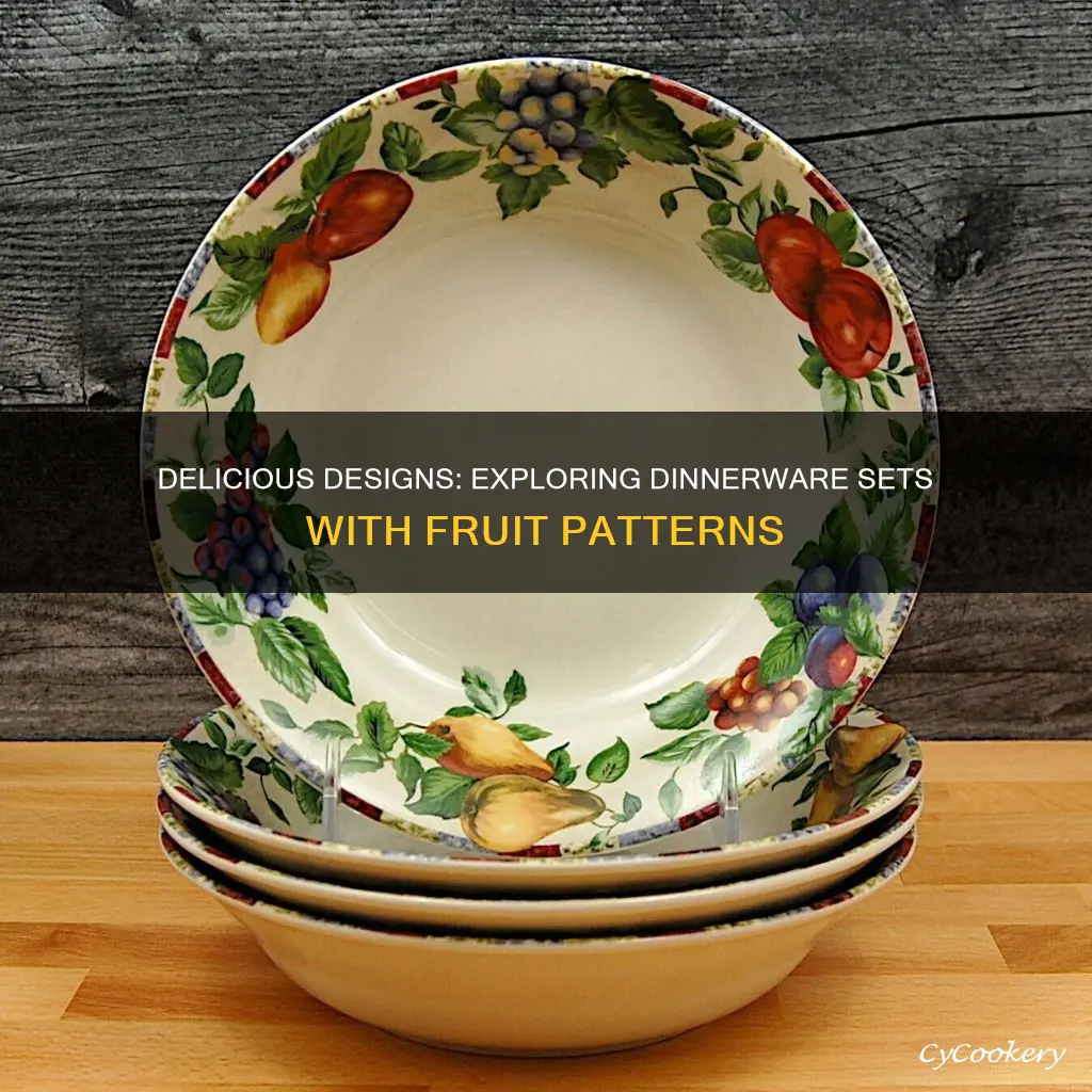 dinnerware sets with fruit pattern