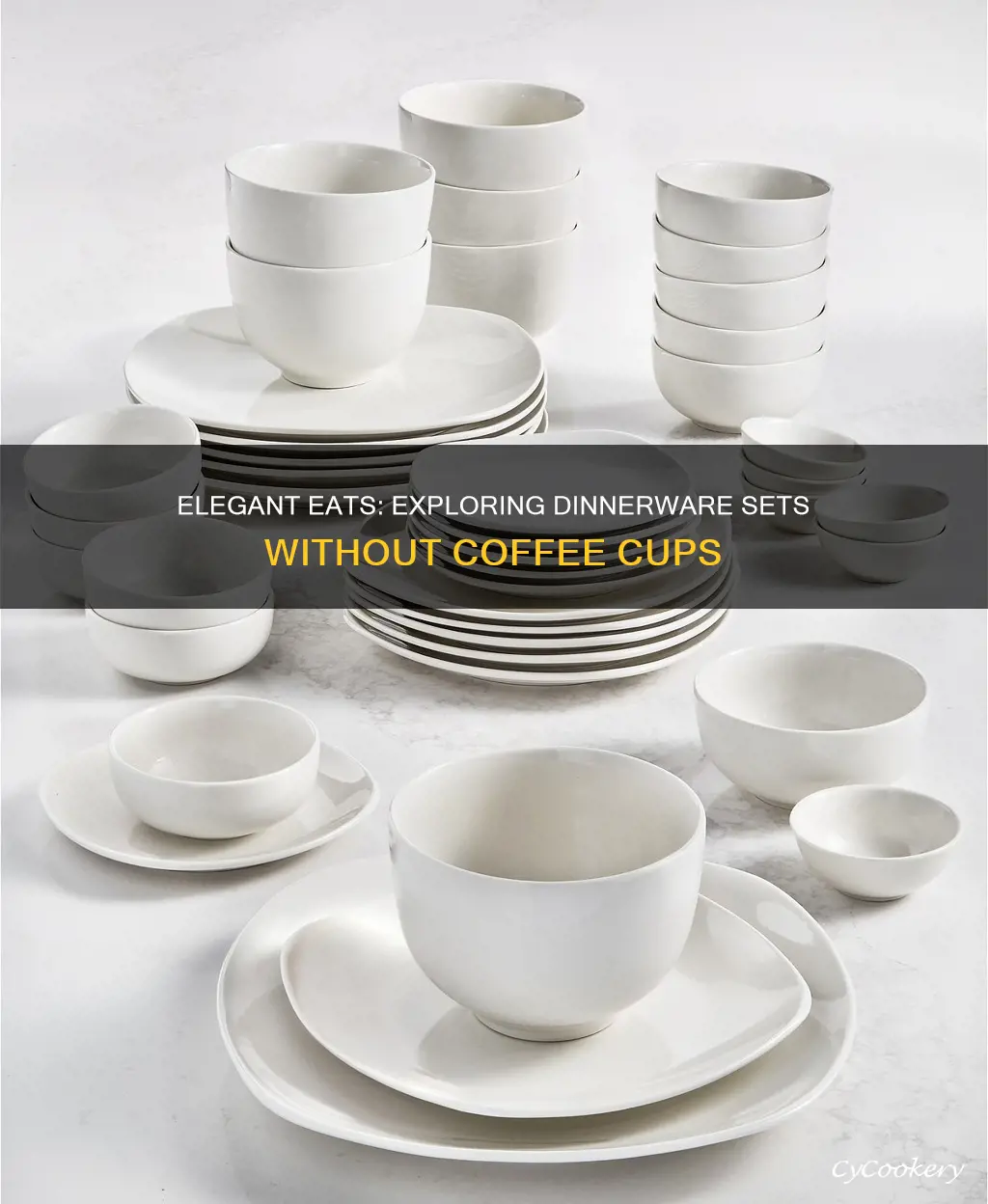 dinnerware sets without coffee cups